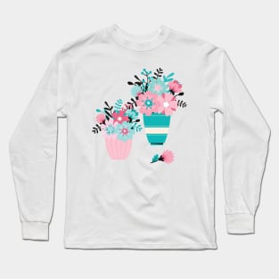 Beautiful Flowers in Pots Long Sleeve T-Shirt